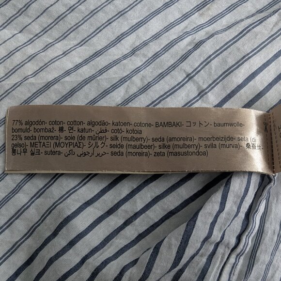 Massimo Dutti Blue and White Striped Blouse - Picture 4 of 5